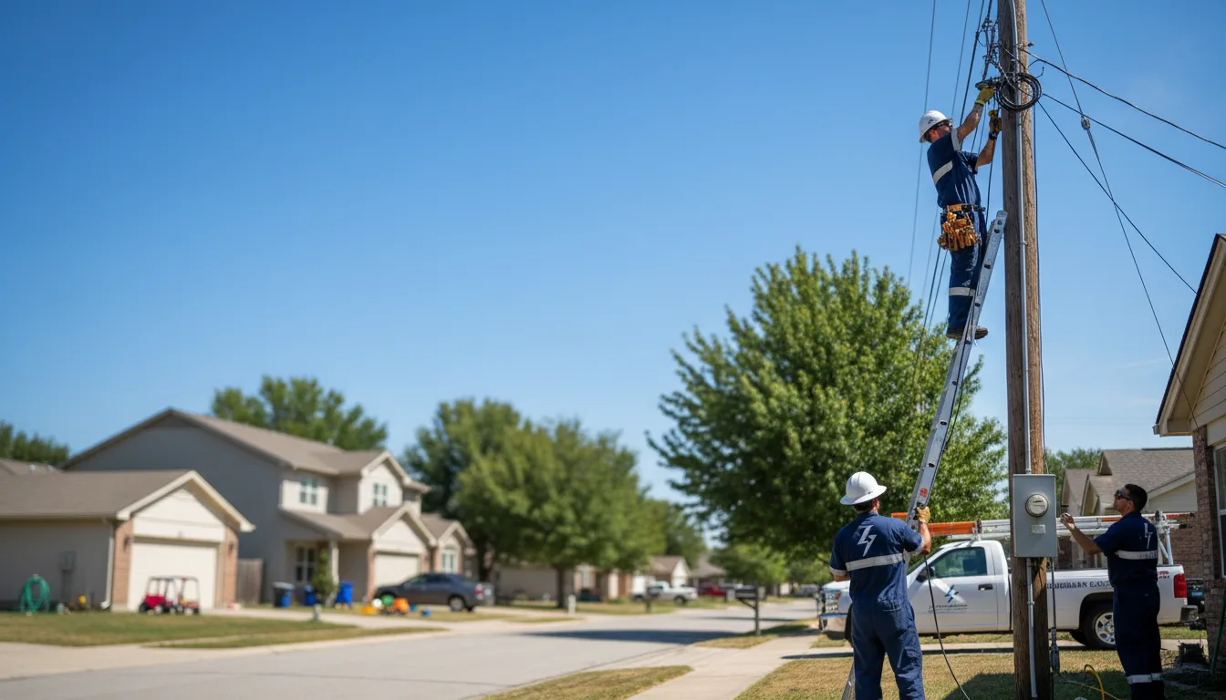 Residential electrician providing installation services in Glenfield, ND